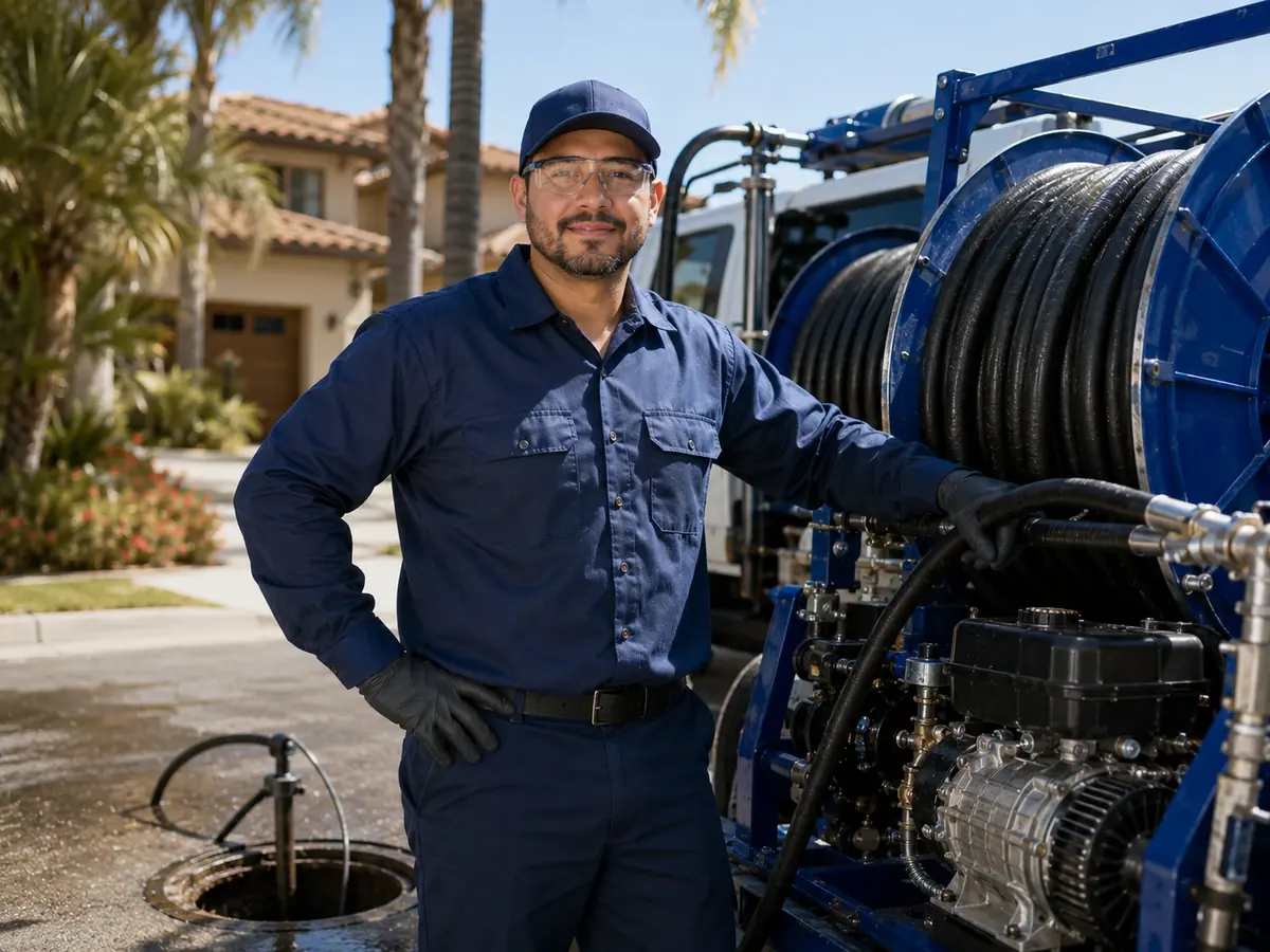 Hydro jet sewer cleaning in Lemoore