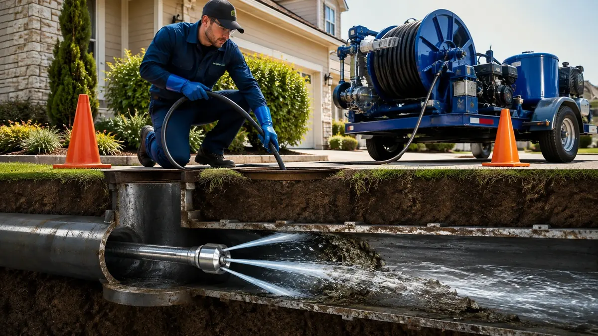 Main Sewer Line Hydro Jet Cleaning in Lemoore