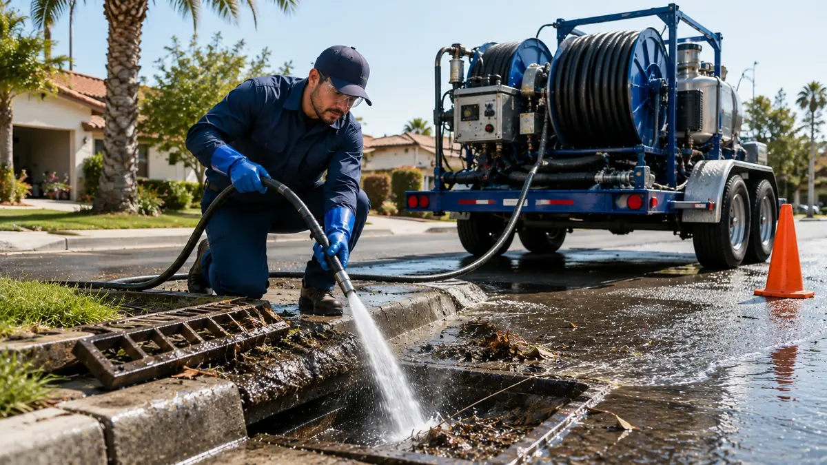 Storm Drain Hydro Jet Cleaning in Lemoore